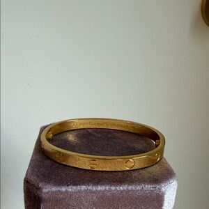 Love Gold Bangle Bracelet